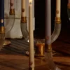 Ambre (amber) – taps toelopende kaars